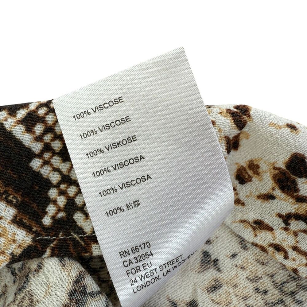 EUC Anthropologie Maeve Juno Snake Print Button Down Long Sleeve Shirt Dress XS - Picture 6 of 6
